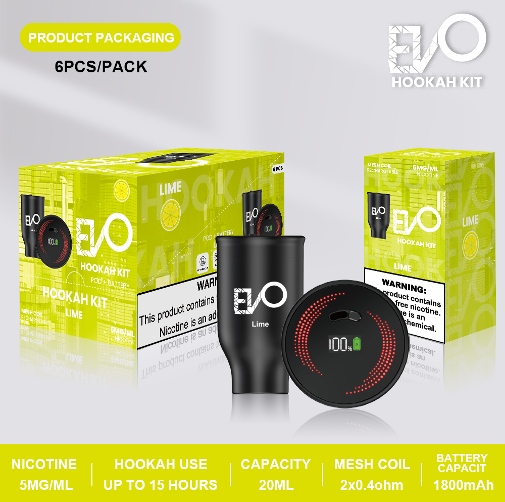 EVO Hookah Disposable Kit, evo hookah replacement pod